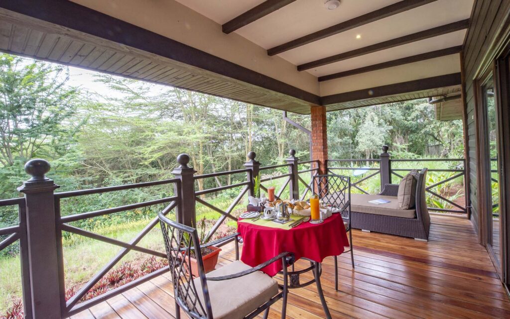 Private furnished deck of a Twin or Double Villa